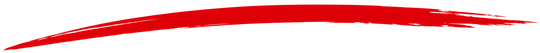 Thin red curved brushstroke on a white background