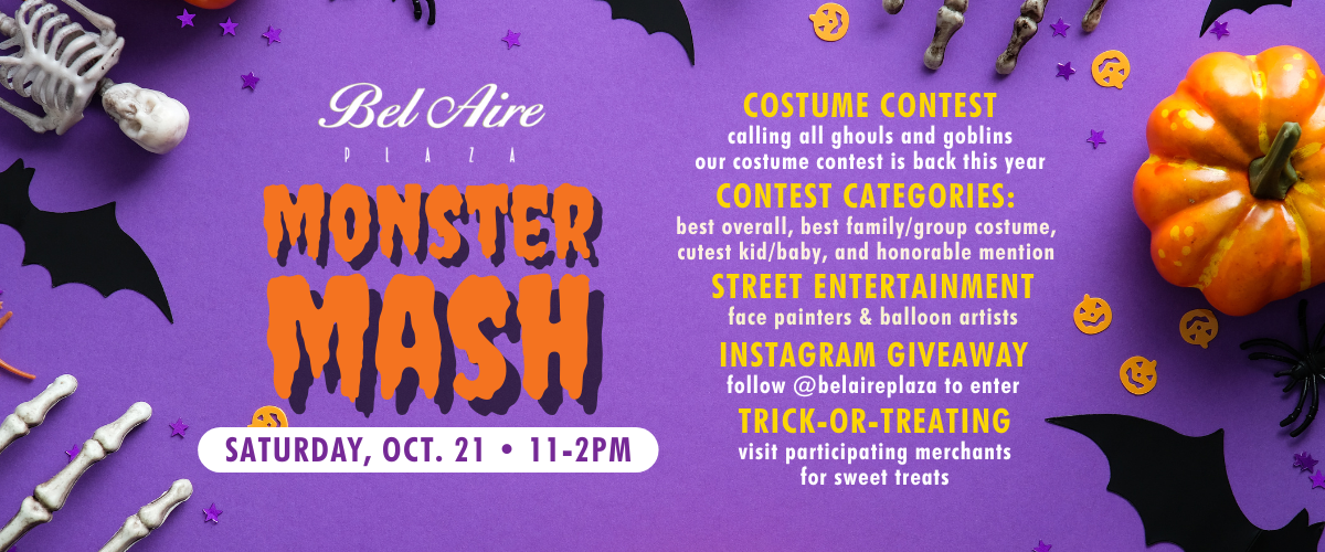 A poster for a monster mash event on saturday october 21