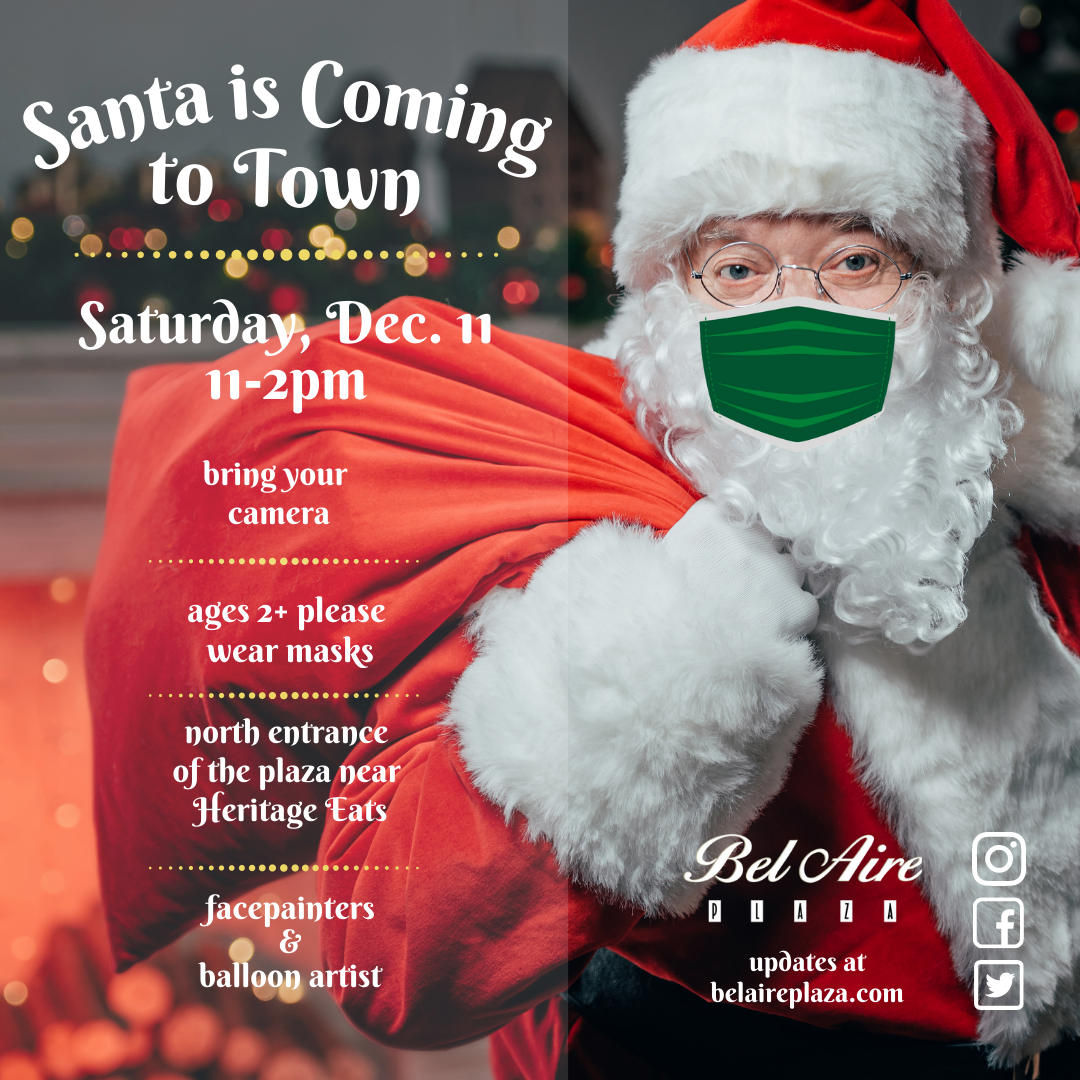 Santa is coming to town on saturday december 11th