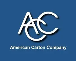 American Carton Company logo with white “ACC” letters on a blue background