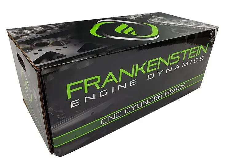 Black and green Frankenstein Engine Dynamics cooler box with carbon cylinder branding