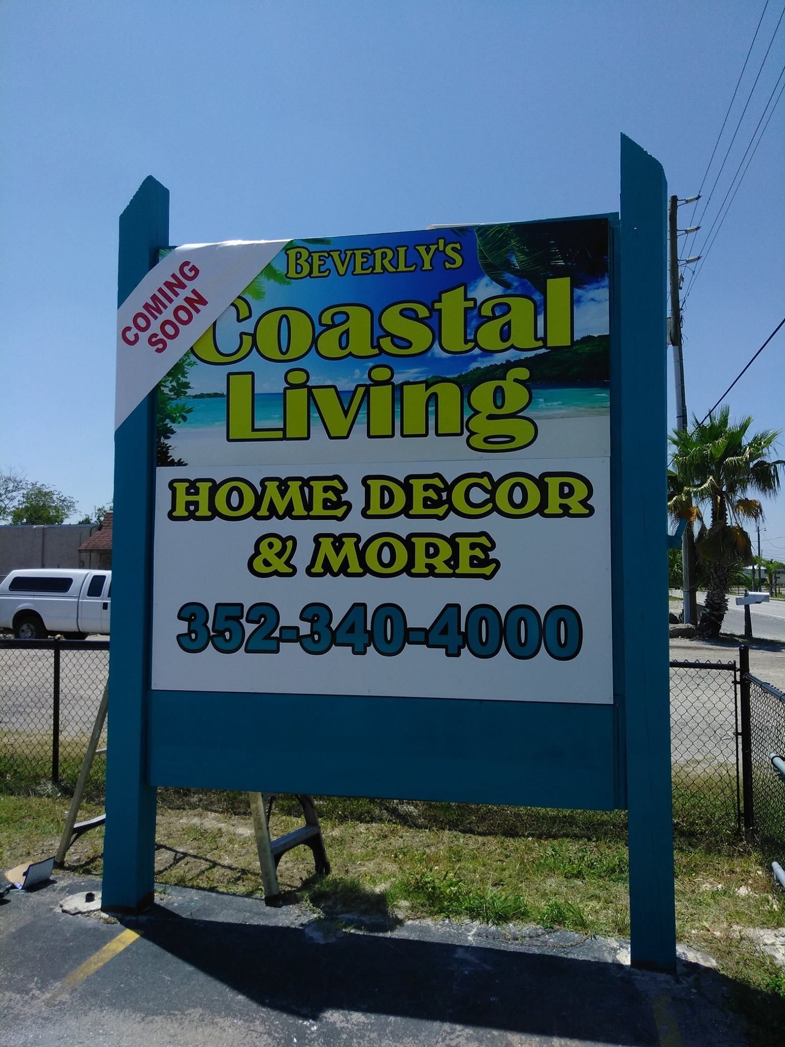 A sign for coastal living home decor and more