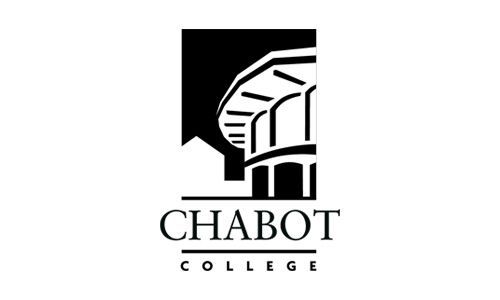 Chabot College logo with black-and-white campus icon and text