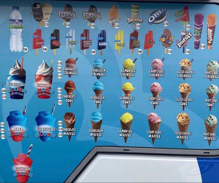 hot waffle & ice cream delivery service in colchester & clacton on sea