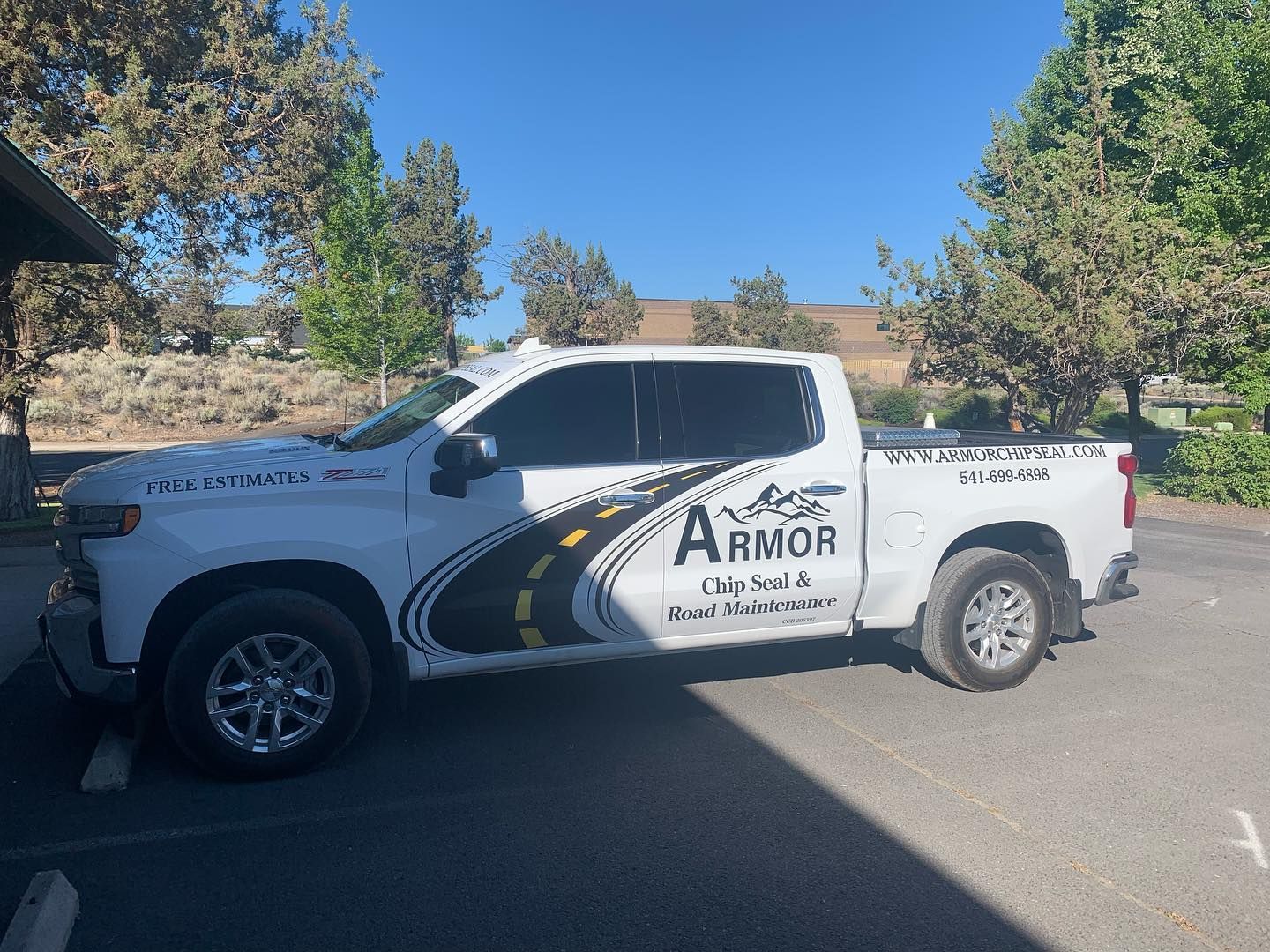 armor chip seal truck decals