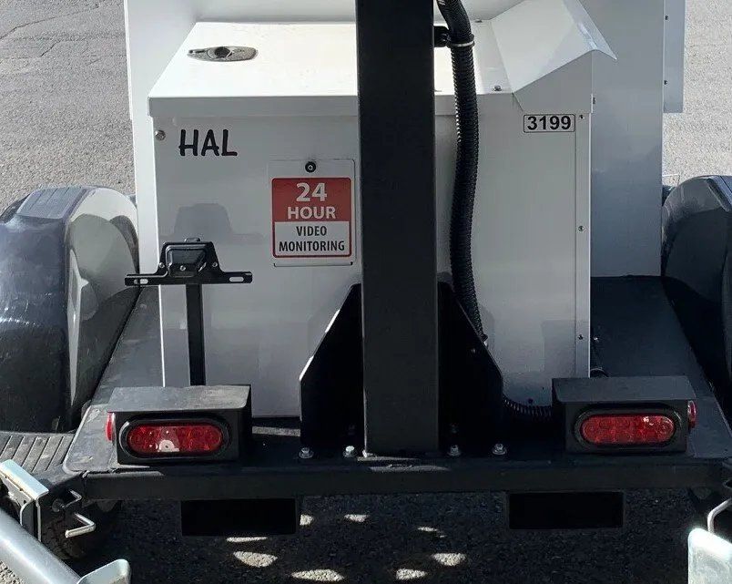 A machine that has the word hal on it