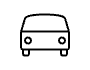 It is a black and white drawing of a car.
