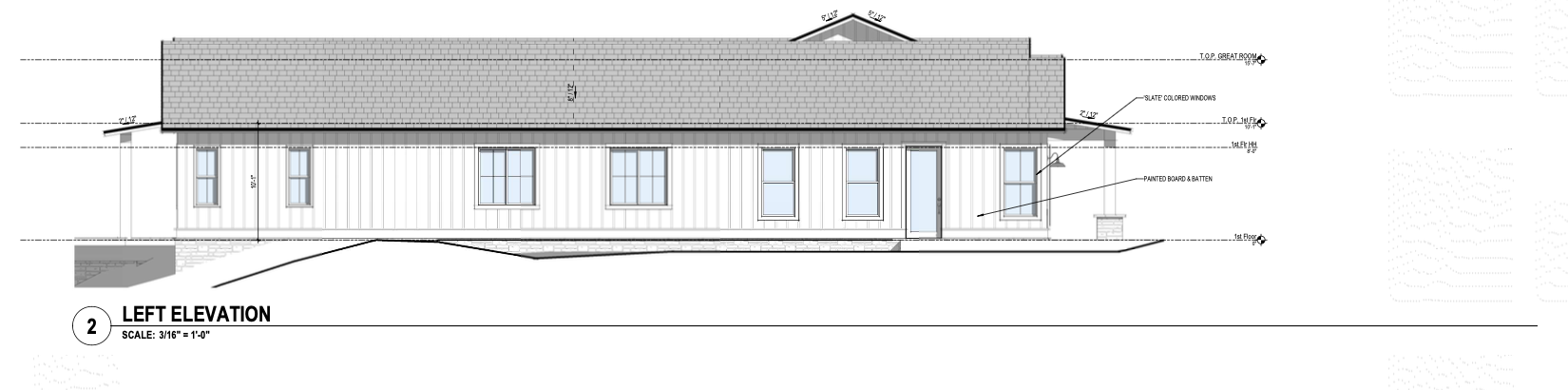 Generation Haus® Malabar Ranch siteplan in Fallbrook, California. Lot 87, Left Elevation