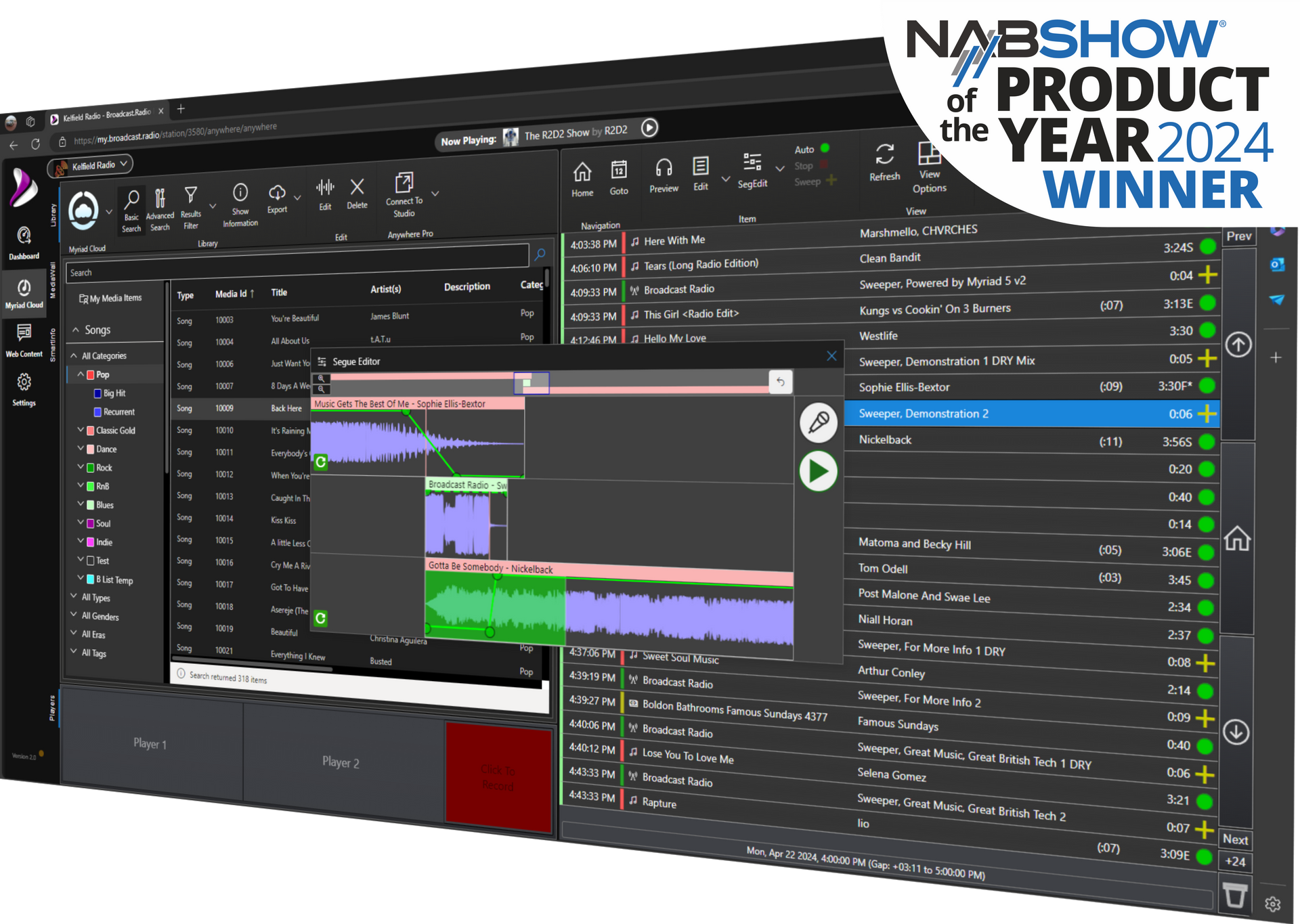 Myriad Cloud - NAB Product of the Year Winner 2024.