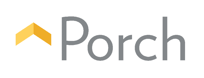 Logo of Porch, with a yellow upward-pointing arrow and the word