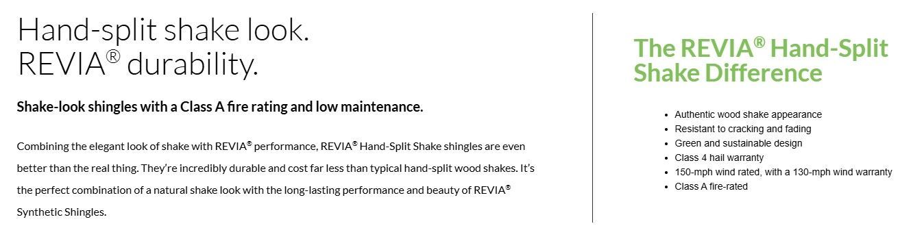 Handshake shake device flyer with green title text and product bullet points on a white background