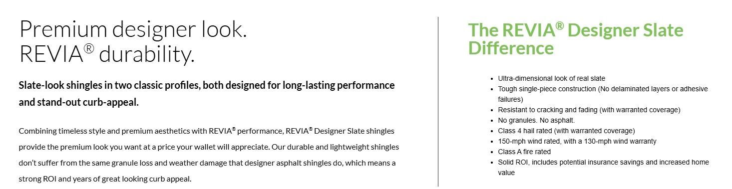Side-by-side presentation slides: left on dark background, right on white with green heading and bullet points.