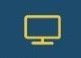 Yellow computer monitor icon on a dark blue background