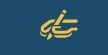 Gold stylized logo on a dark blue background