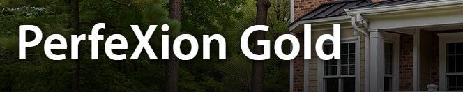 PerfeXion Gold logo in white text over a dark outdoor background