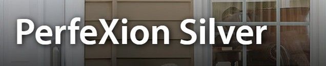 PerfeXion Silver logo on a blurred background with white text