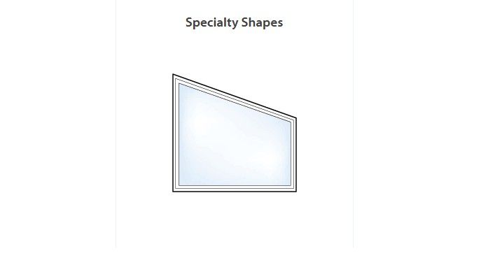 Blue shaded quadrilateral labeled “Specialty Shapes” on a white background