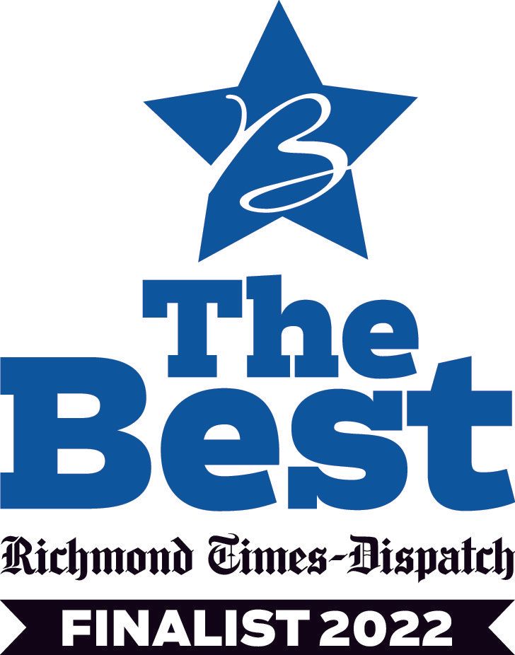 Blue star logo reading “The Best,” with Richmond Times-Dispatch and “Finalist 2022” below.
