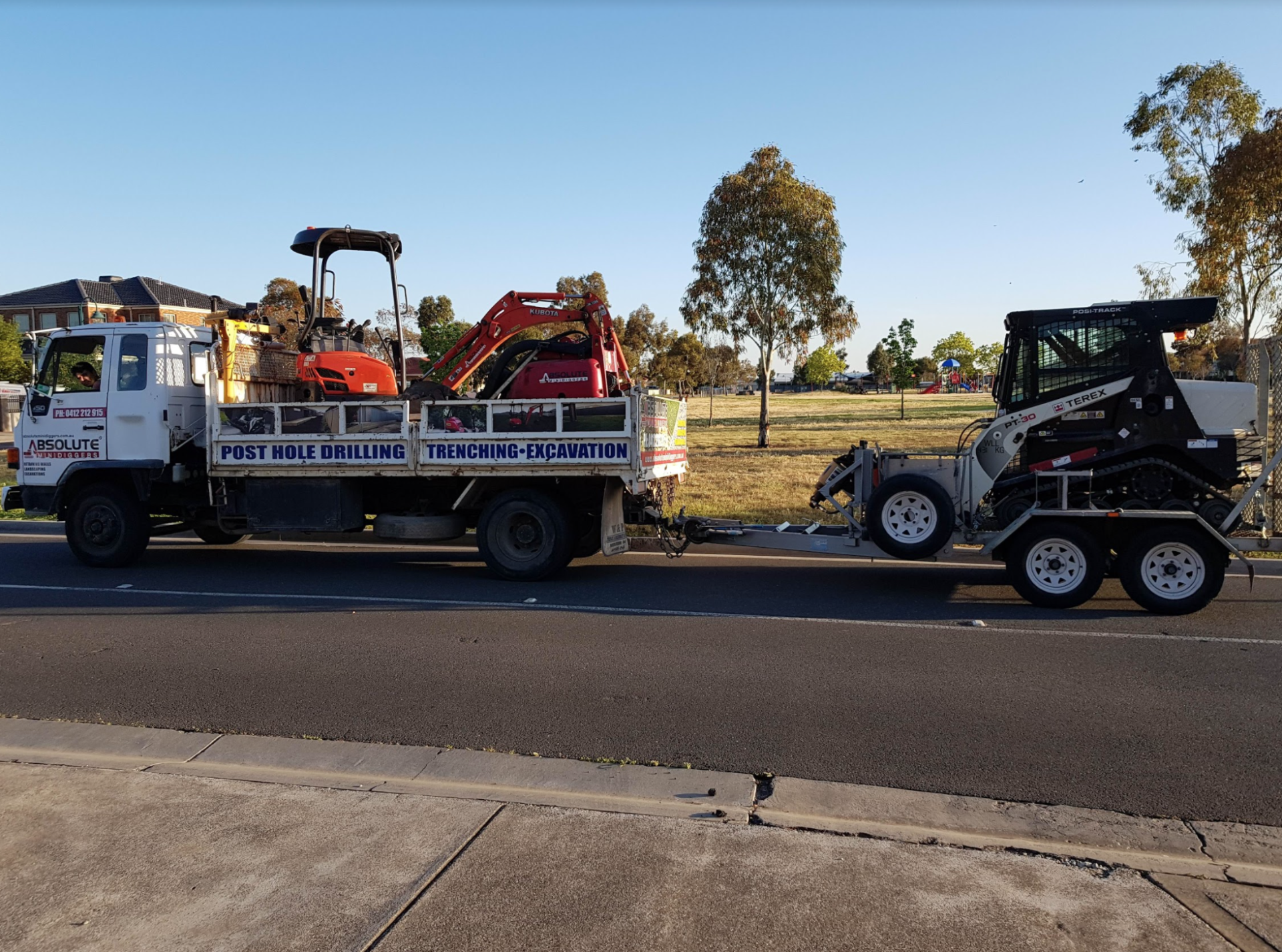 Absolute Mini Diggers | Nbn Services Melbourne, Excavation, Retaining ...
