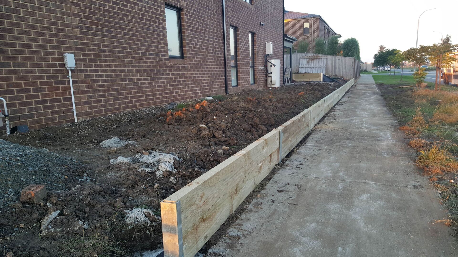 Timber Retaining Wall