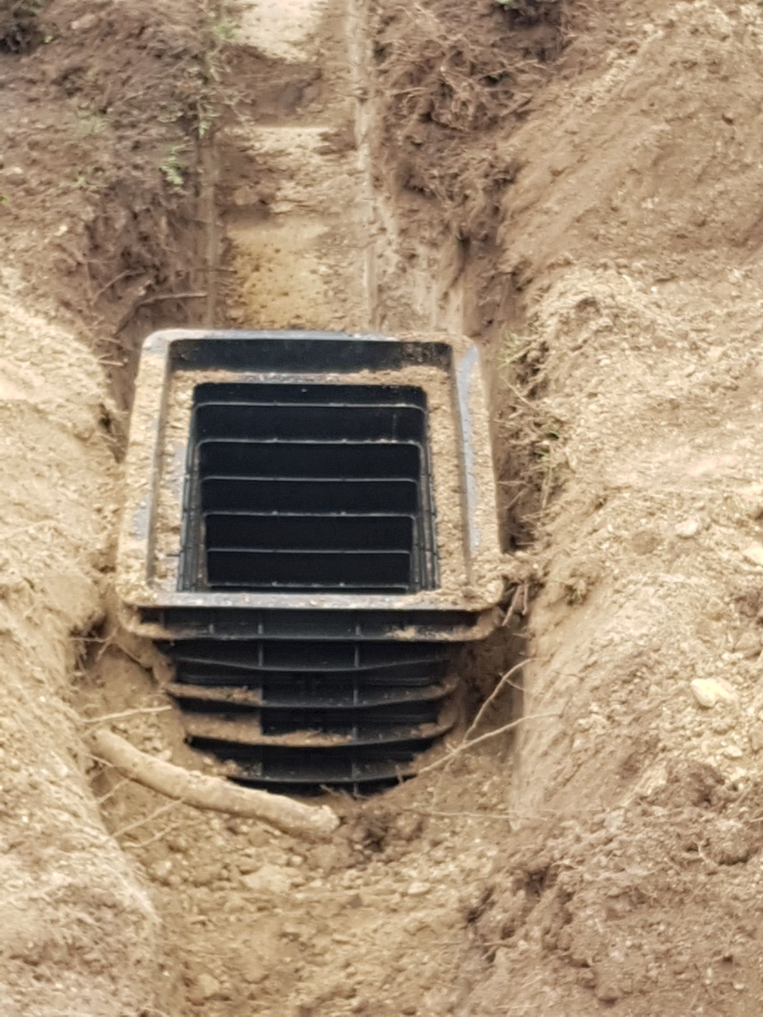 NBN Telecommunication pit being positioned.
