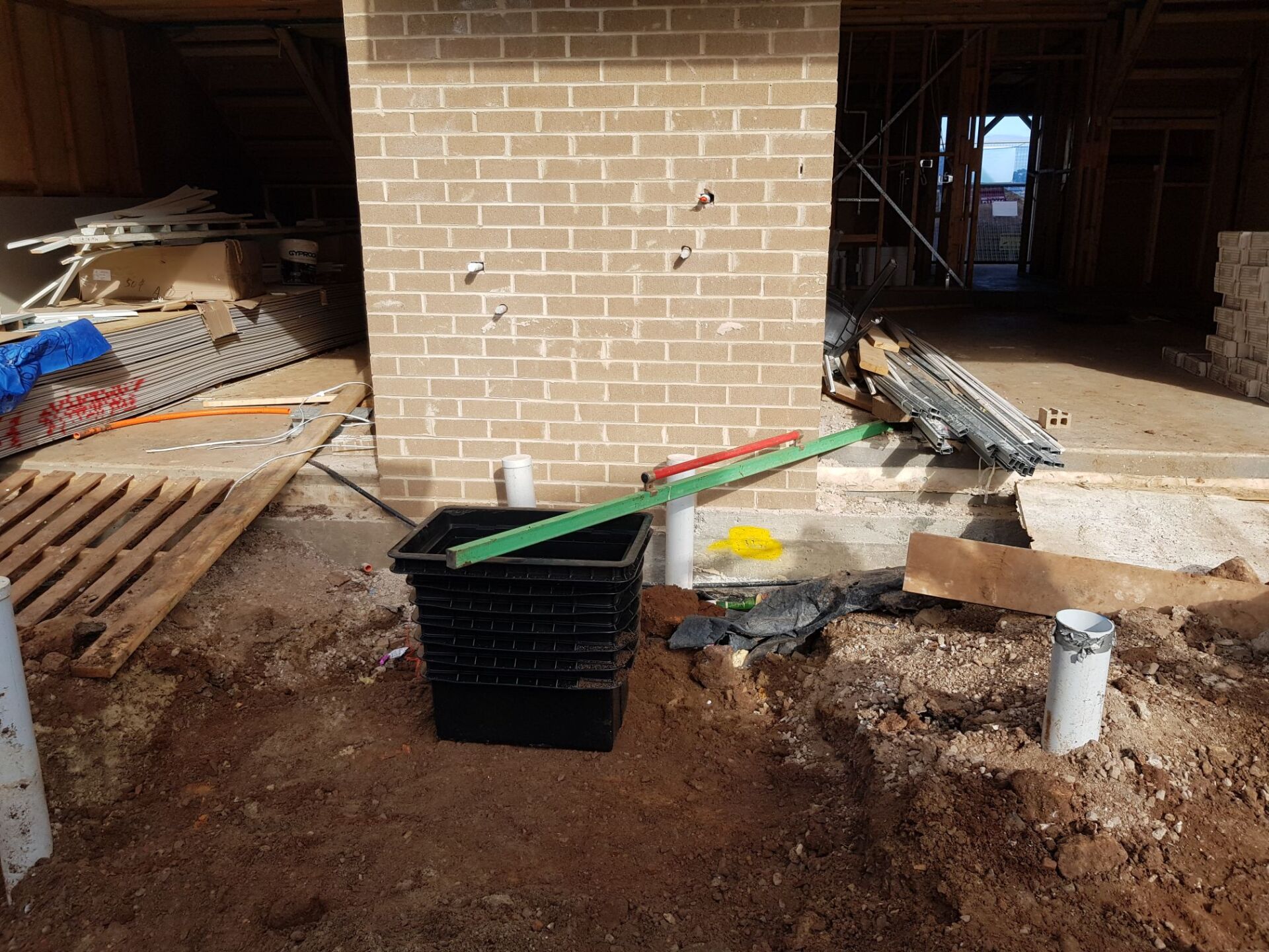 NBN Telecommunication pit being installed to the correct level