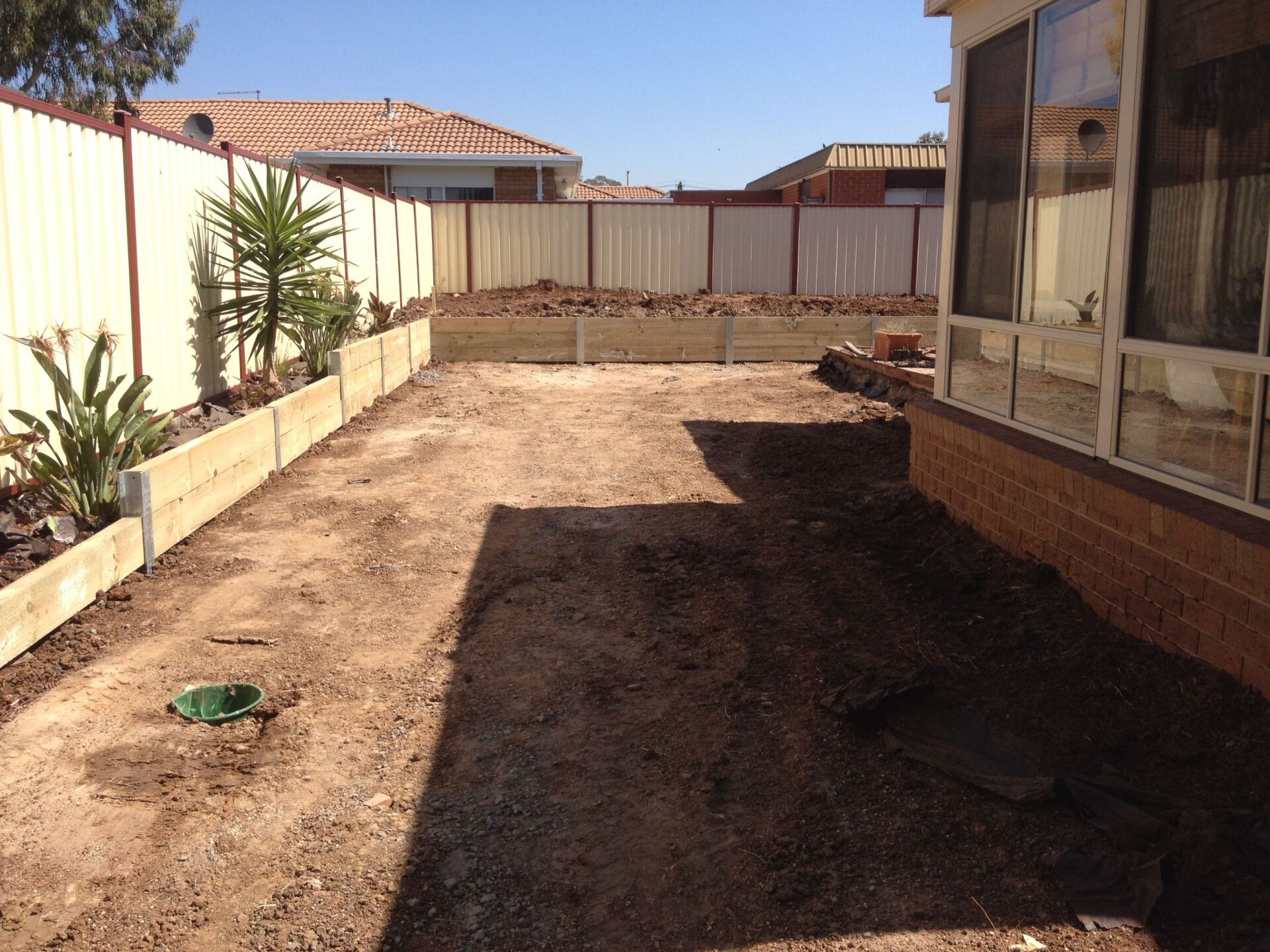 Excavation & Timber Retaining Wall