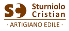 Logo marrone per Sturniolo Cristian, artigiano edile. Il logo presenta le iniziali