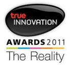 The logo for the true innovation awards 2011 the reality.