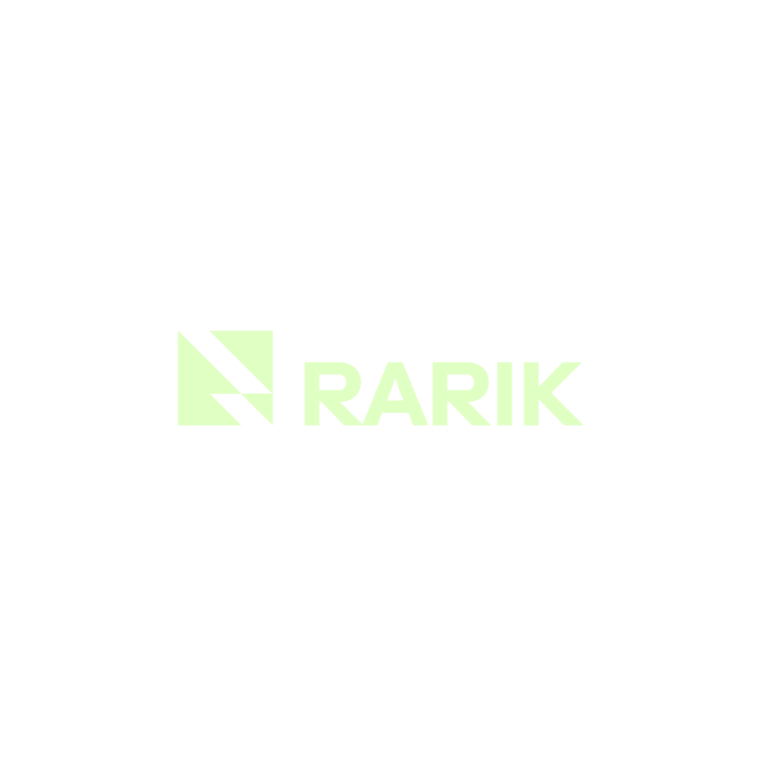 Ljósgrænt RARIK merki á hvítum bakgrunni