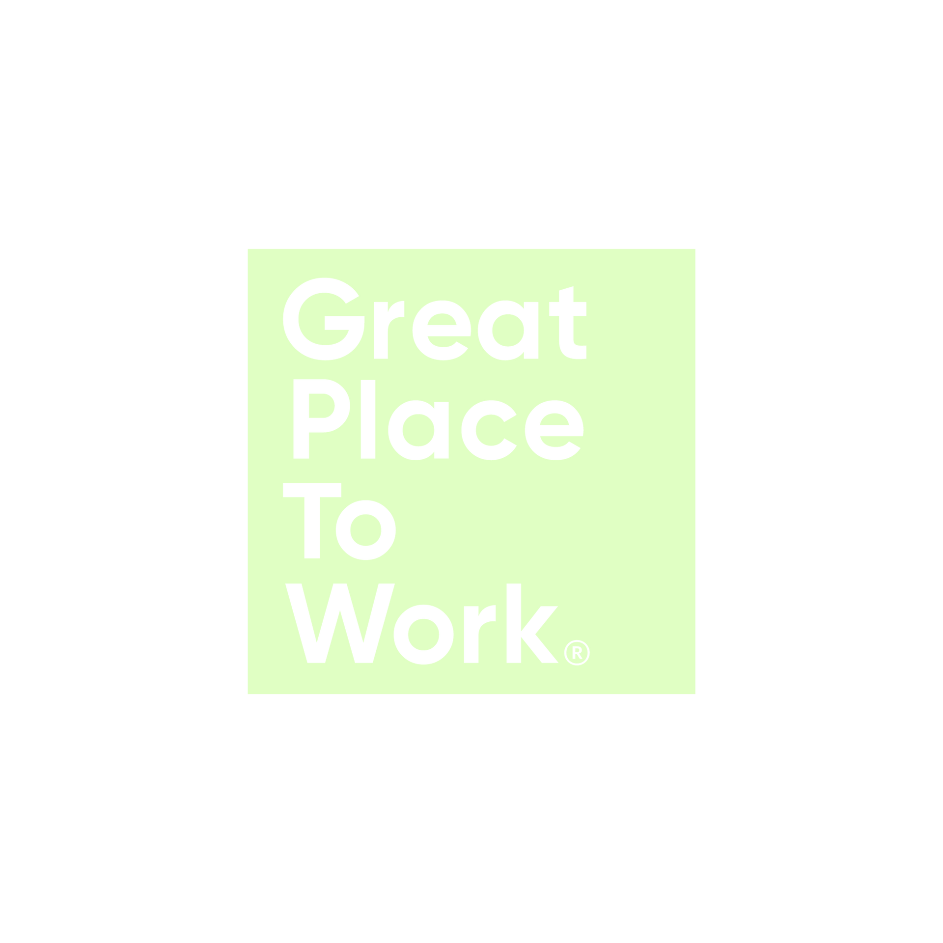 Grænt merki „Frábær vinnustaður“ á hvítum bakgrunni