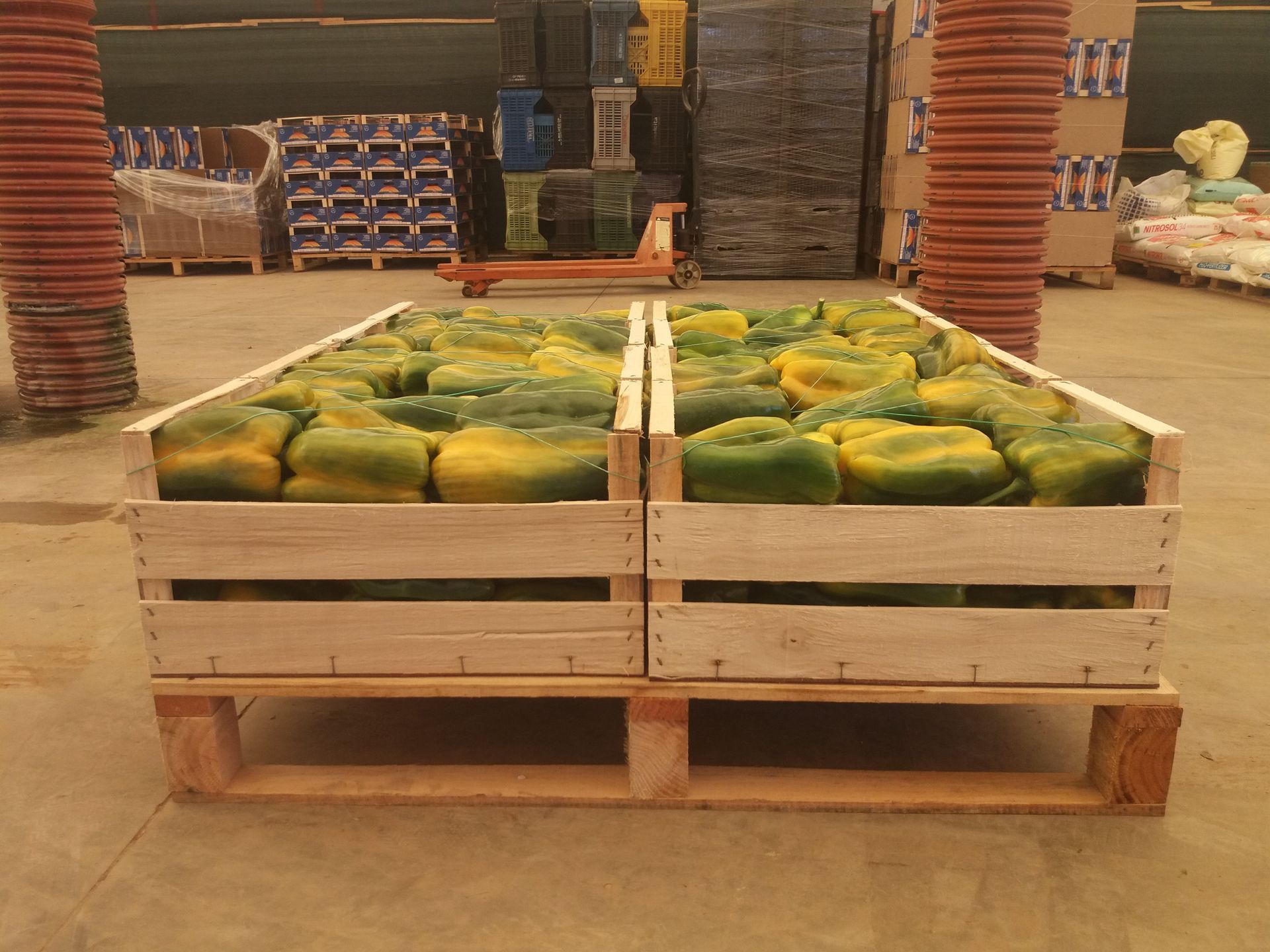 crate of peppers