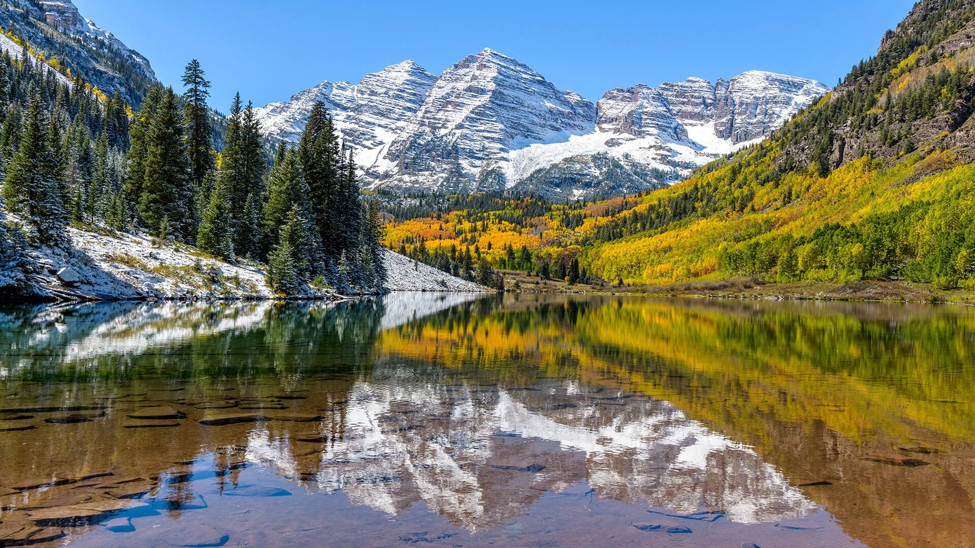 Clean River and Mountain Range