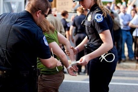 arresting a girl