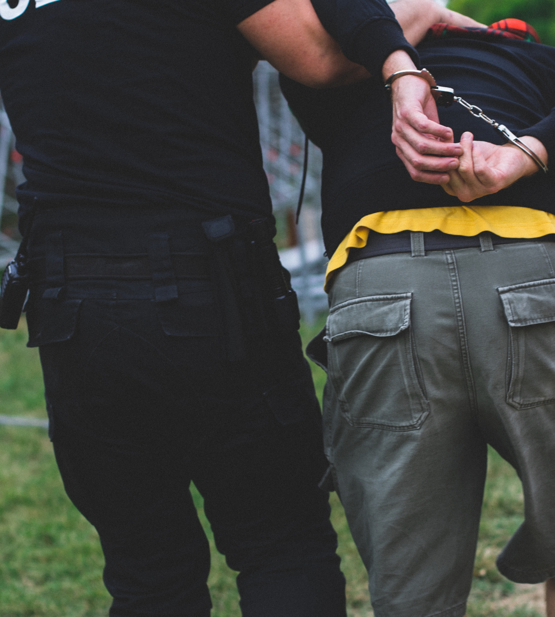 man getting arrested