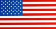 American flag: blue field with white stars, red and white stripes.
