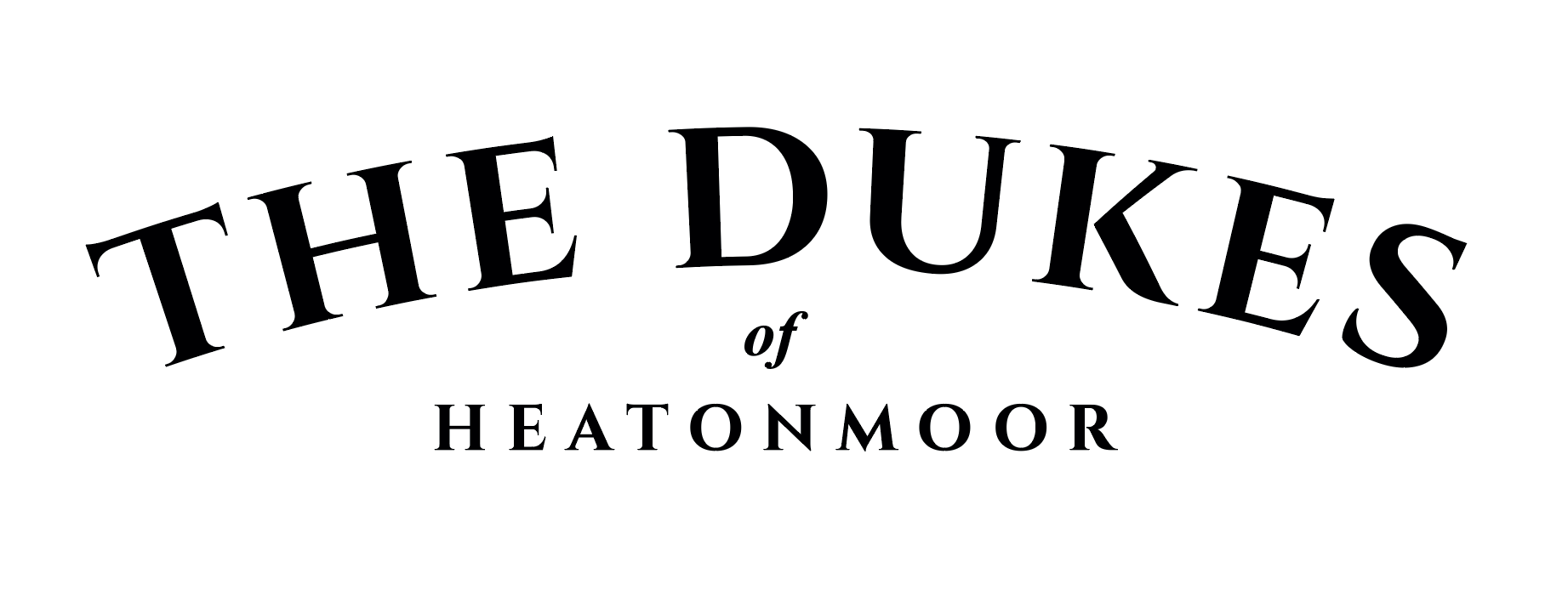 A black and white logo for the dukes of heatonmoor