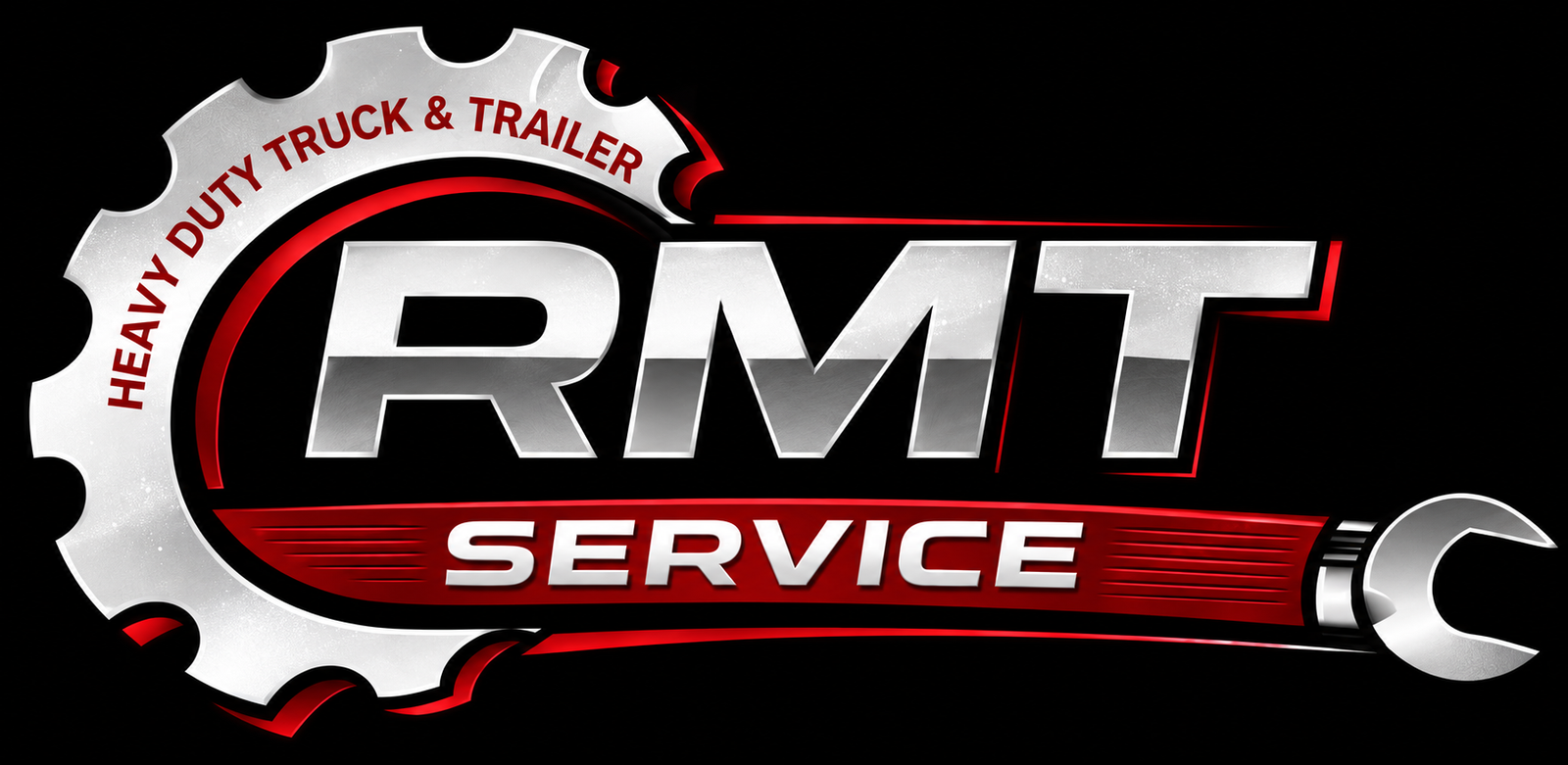 Robert Miles Trucking LLC logo, silver text on a black background.