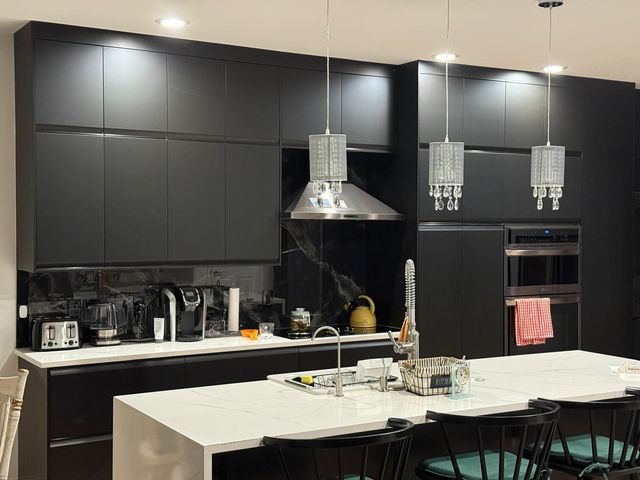 New black modern custom cabinetry