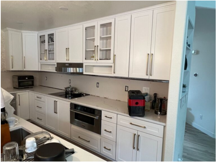 White new cabinets on a remodel