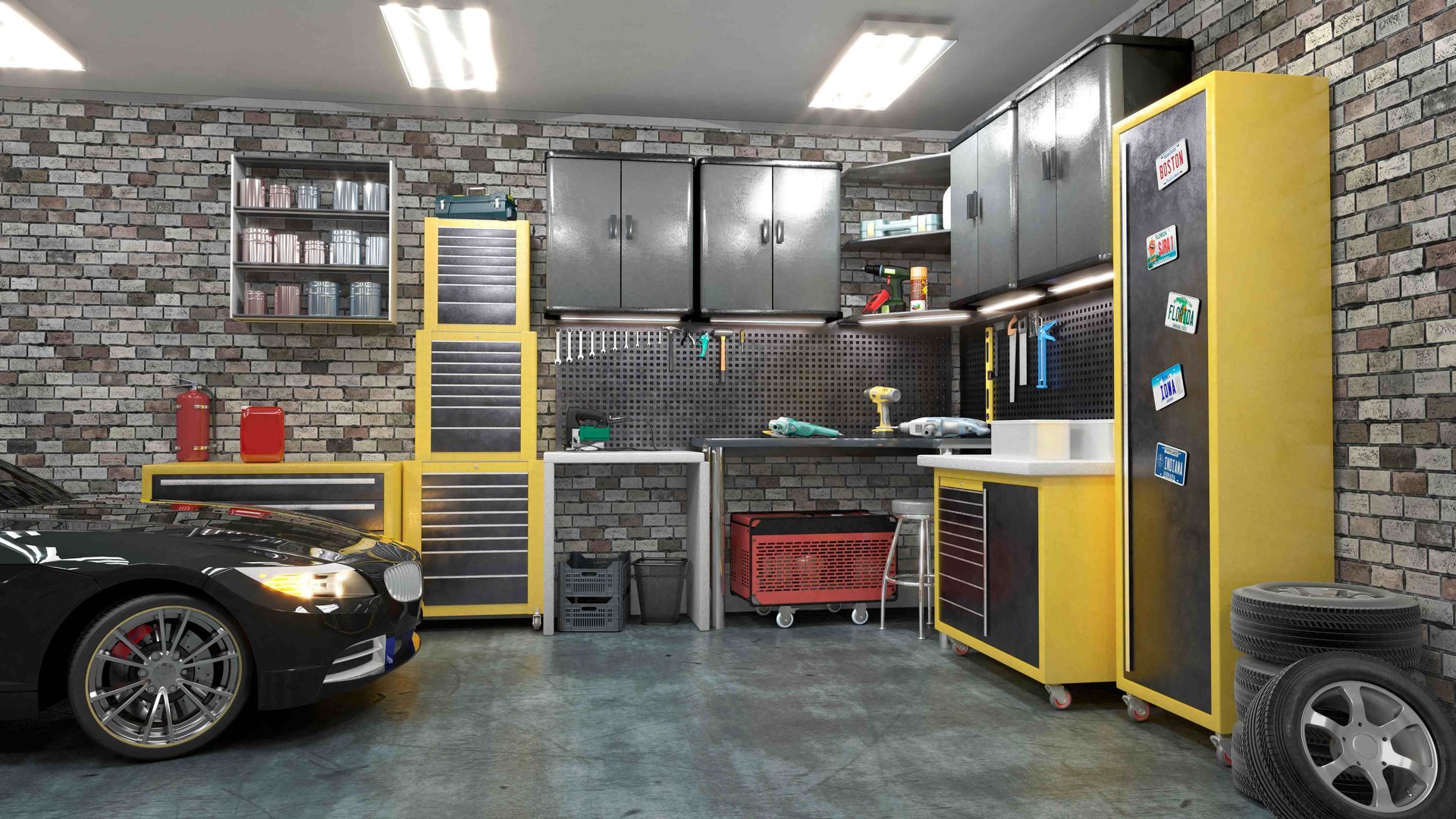 Garage cabinetry installed by a contractor who will work closely with us in the future