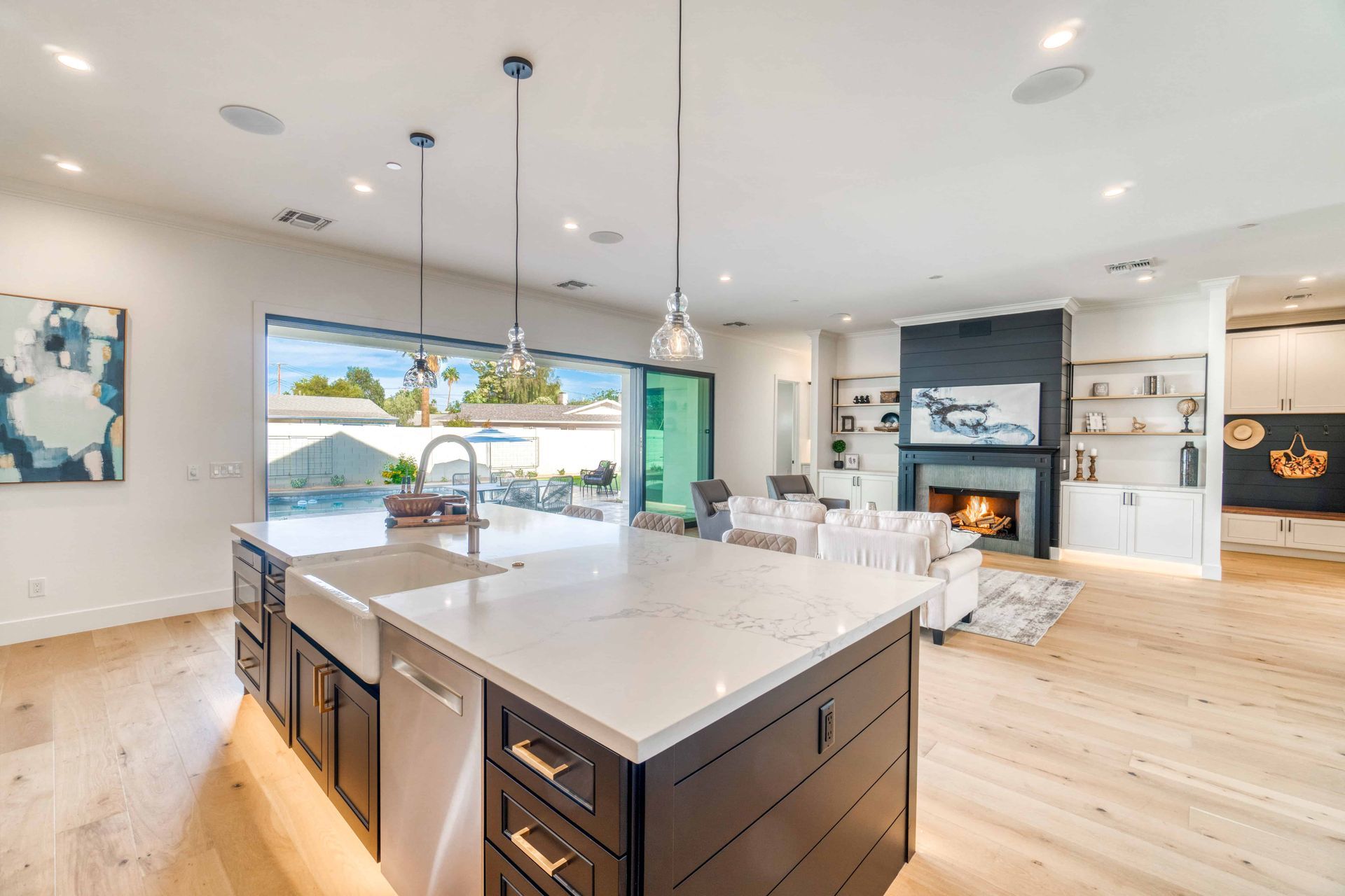 A new kitchen island in a Littleton, Colorado kitchen