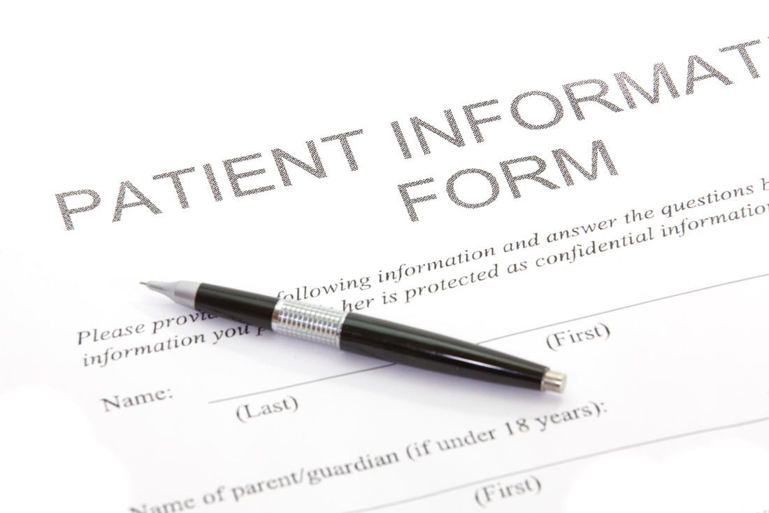Patient form with pen