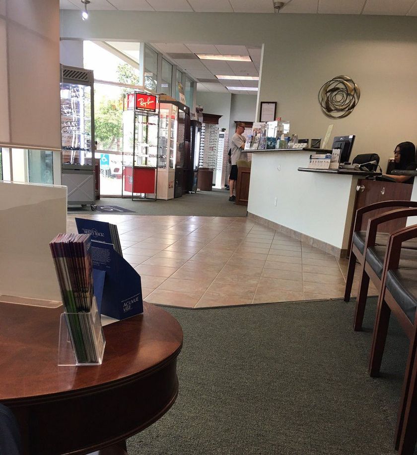 waiting room and receptionist area 