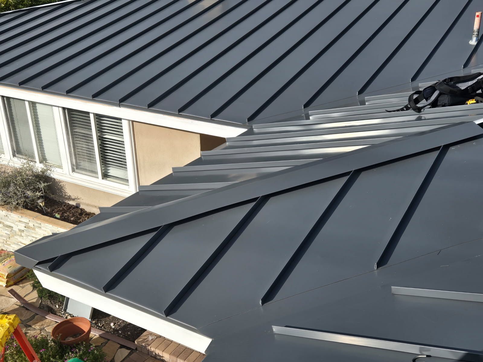 dark metal roofing