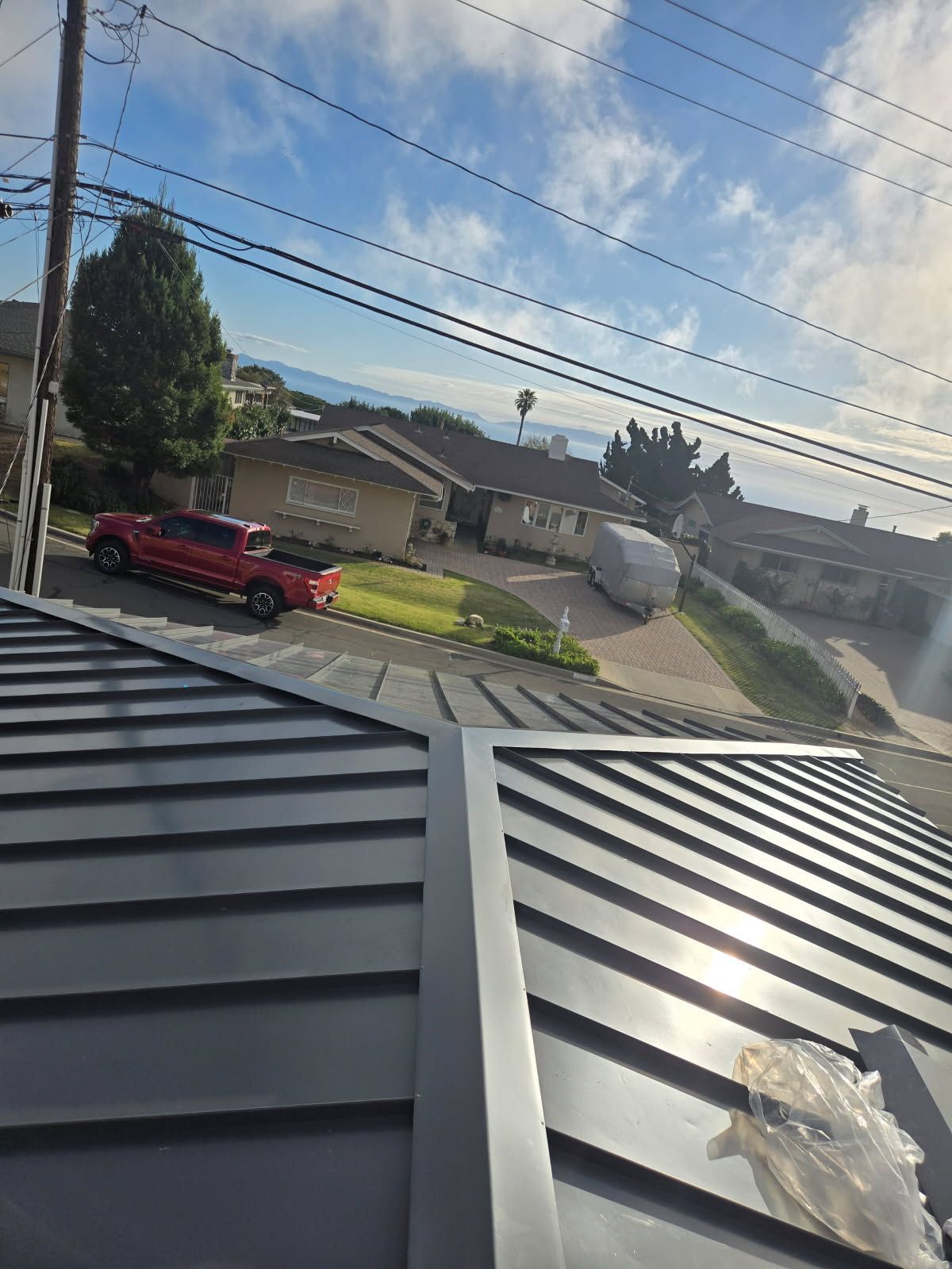 dark metal roofing