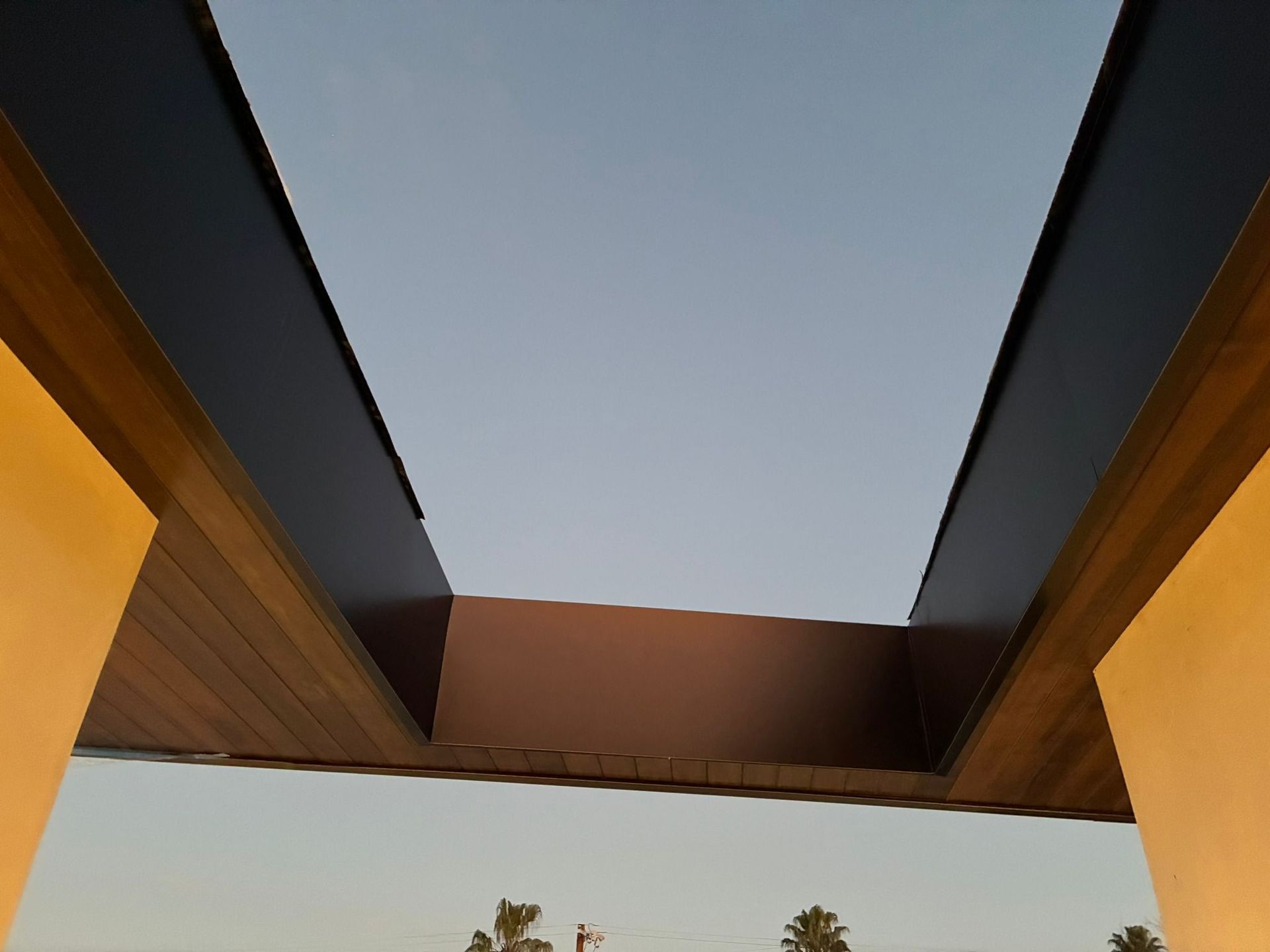 inside view of custom metal fabricated skylight