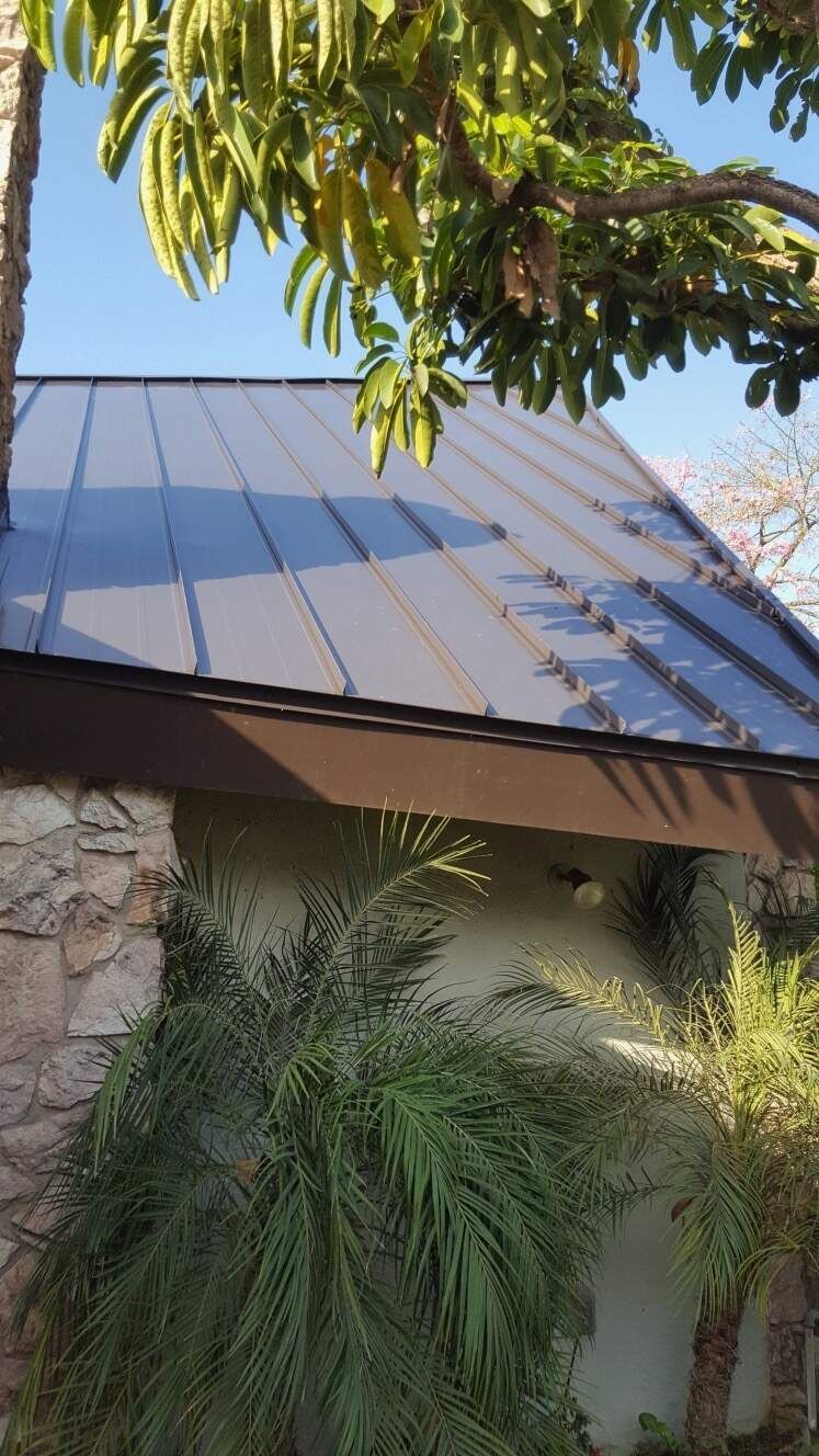metal roofing view from backyard