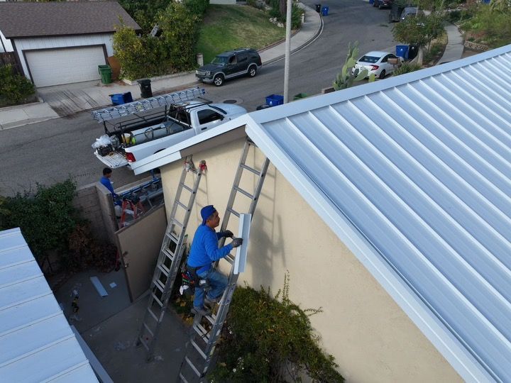 white metal roof