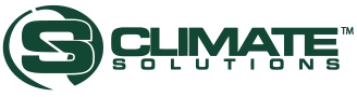 S Climate Solutions logo with green and gray circular emblem and bold text on white background